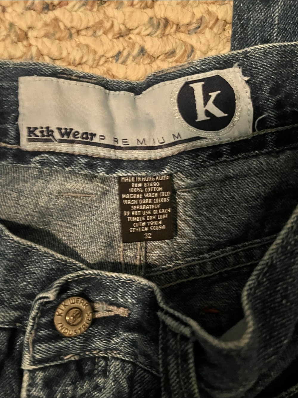 Vintage Kik Wear Premium Men's Blue Denim Jeans size 32